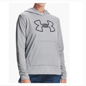 Under Armour Women's Active Logo Pullover Hoodie Sweatshirt Size S Loose Fit